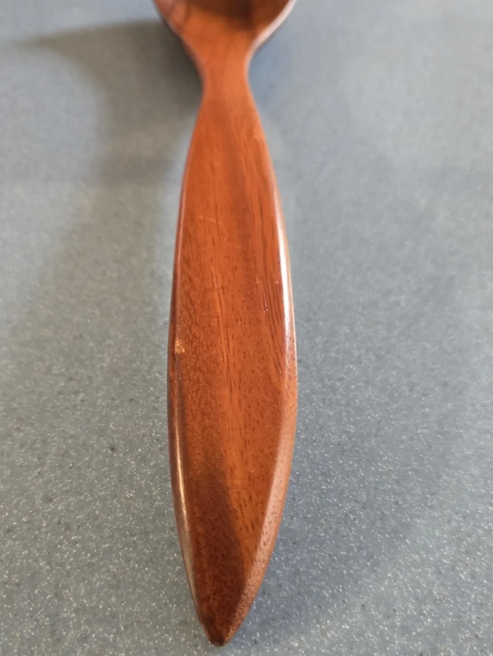 Handcrafted Wooden Serving Spoon - Rich Mahogany Tone